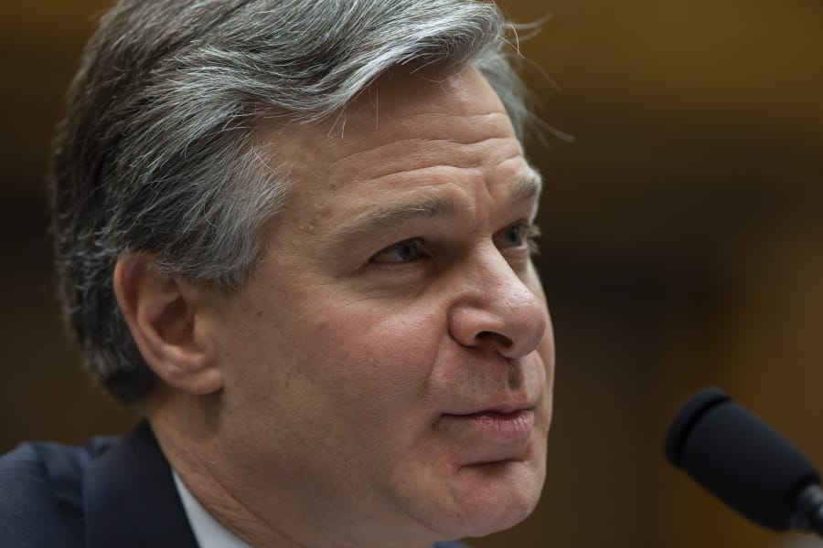 FBI Director Christopher Wray testifies during an oversight hearing of the House Judiciary Committee, on Capitol Hill, Wednesday, Feb. 5, 2020 in Washington.