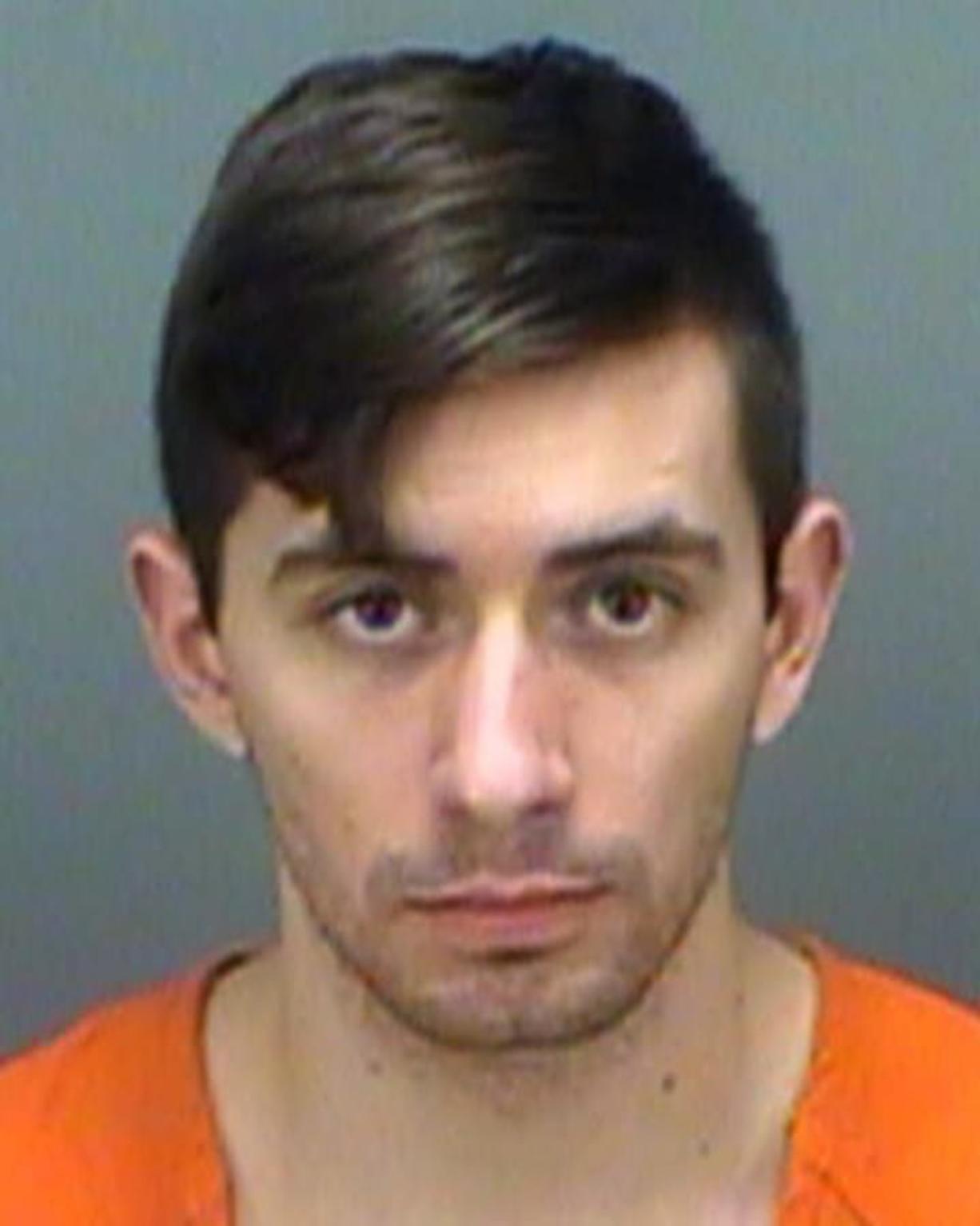 This undated booking photo from the Pinellas County Sheriff&#039;s Office shows Alex Zwiefelhofer. Zwiefelhofer is a co-defendant in the April 2018 killings of a Florida couple. Federal authorities believe Zwiefelhofer and fellow Army veteran Craig Lang robbed and gunned down the couple, Serafin and Deana Lorenzo, to finance a Venezuela trip.