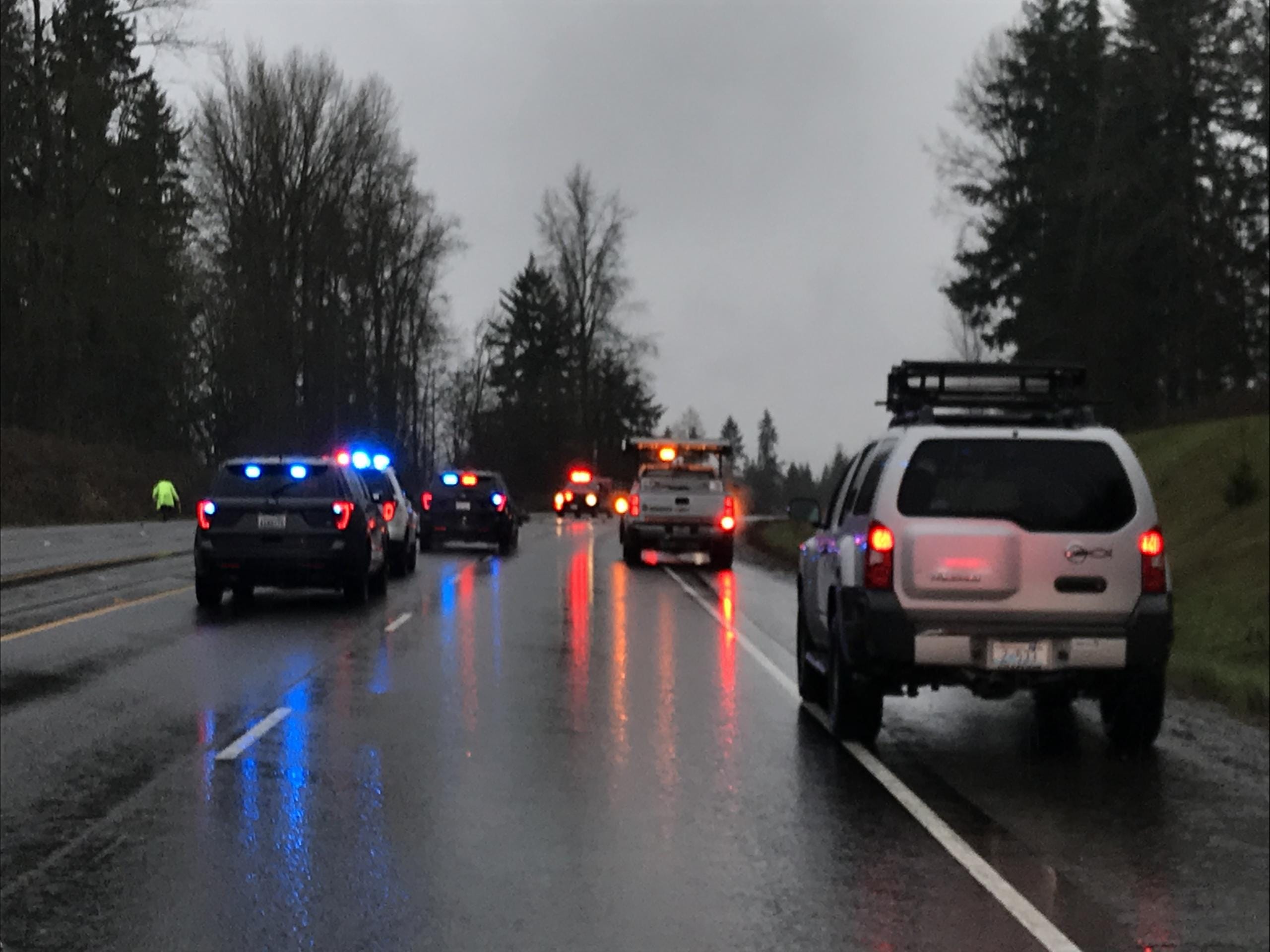 All lanes of state Highway 503 in Brush Prairie have been blocked while law enforcement investigates a crash that a Washington State Patrol spokesman said killed three people and critically injured two children.
