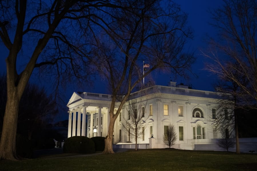 FILE - In this Feb. 5, 2020, file photo the White House is seen in Washington. The coronavirus pandemic and the nation&#039;s crashing economy are scrambling the themes both political parties thought would carry them to victory in this November&#039;s elections.