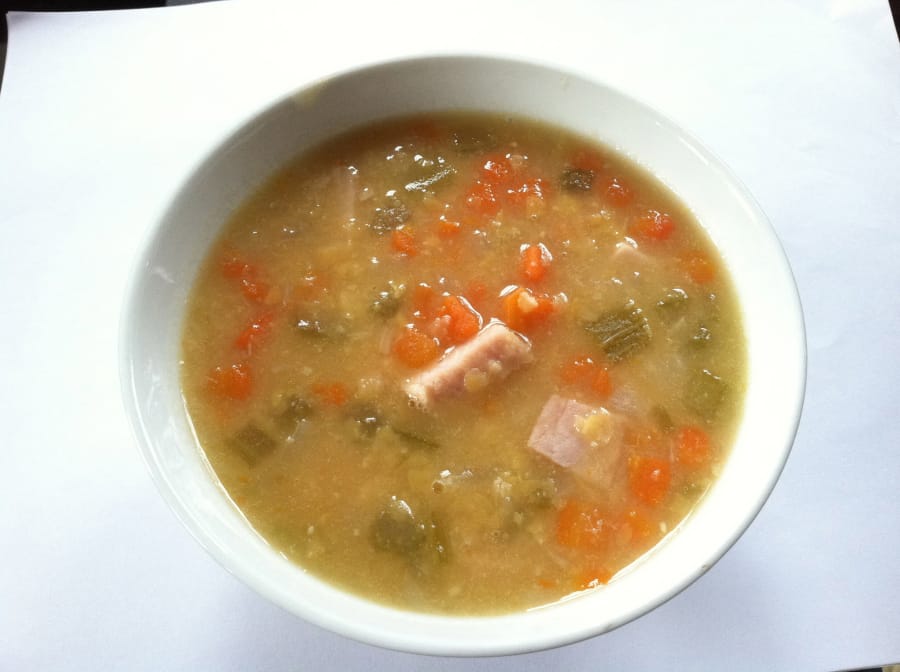 Split pea soup, from Lee Svitak Dean.