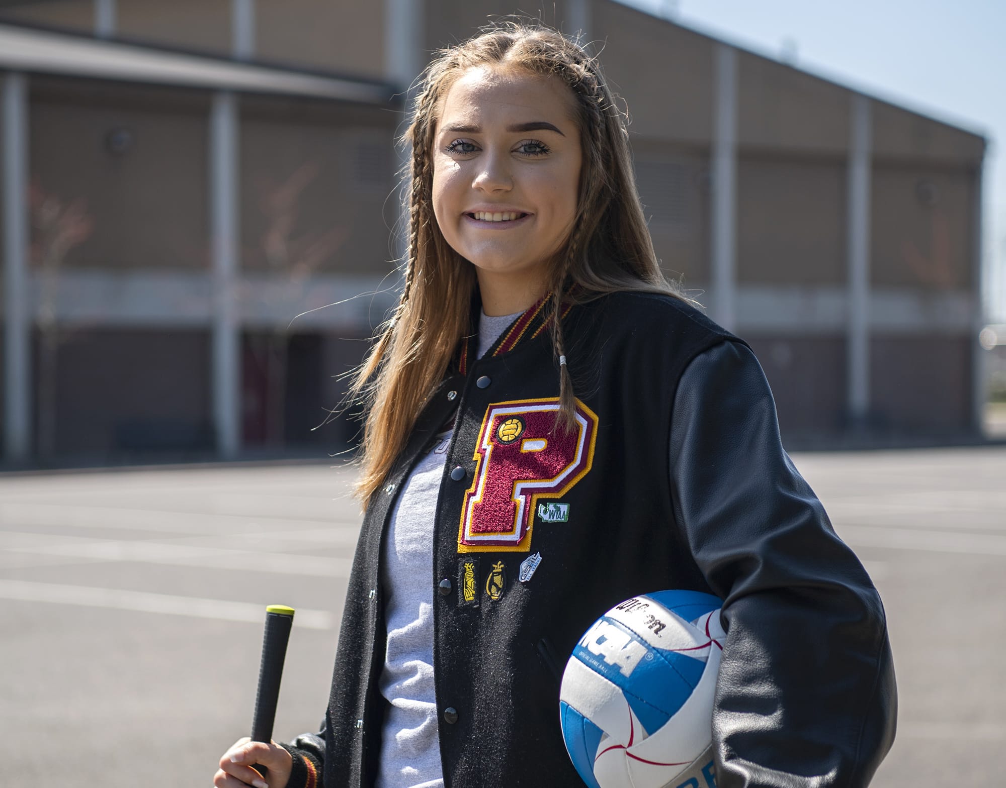 Prairie High School senior Amelia Renner is pictured at the school in Vancouver on Wednesday April 8, 2020.