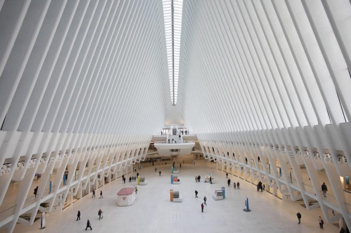 FILE - This March 16, 2020, file photo shows the Oculus at the World Trade Center&#039;s transportation hub in New York. Census Day, the April 1 reference day for the once-a-decade effort to count everyone in the U.S., arrived Wednesday with a nation almost paralyzed by the spread of the novel coronavirus, but census officials vowed the job would be completed by its year-end deadline.