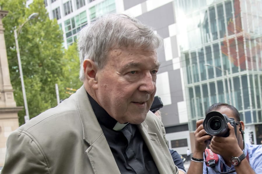 In this Feb. 26, 2019, photo, Cardinal George Pell leaves the County Court in Melbourne, Australia. Australia&#039;s highest court on Tuesday, April 7, 2020 will judge Pell&#039;s appeal against convictions for molesting two teenage choirboys more than two decades ago. But the legal battle over the world&#039;s most senior Catholic convicted of sexually abusing children may not end there.