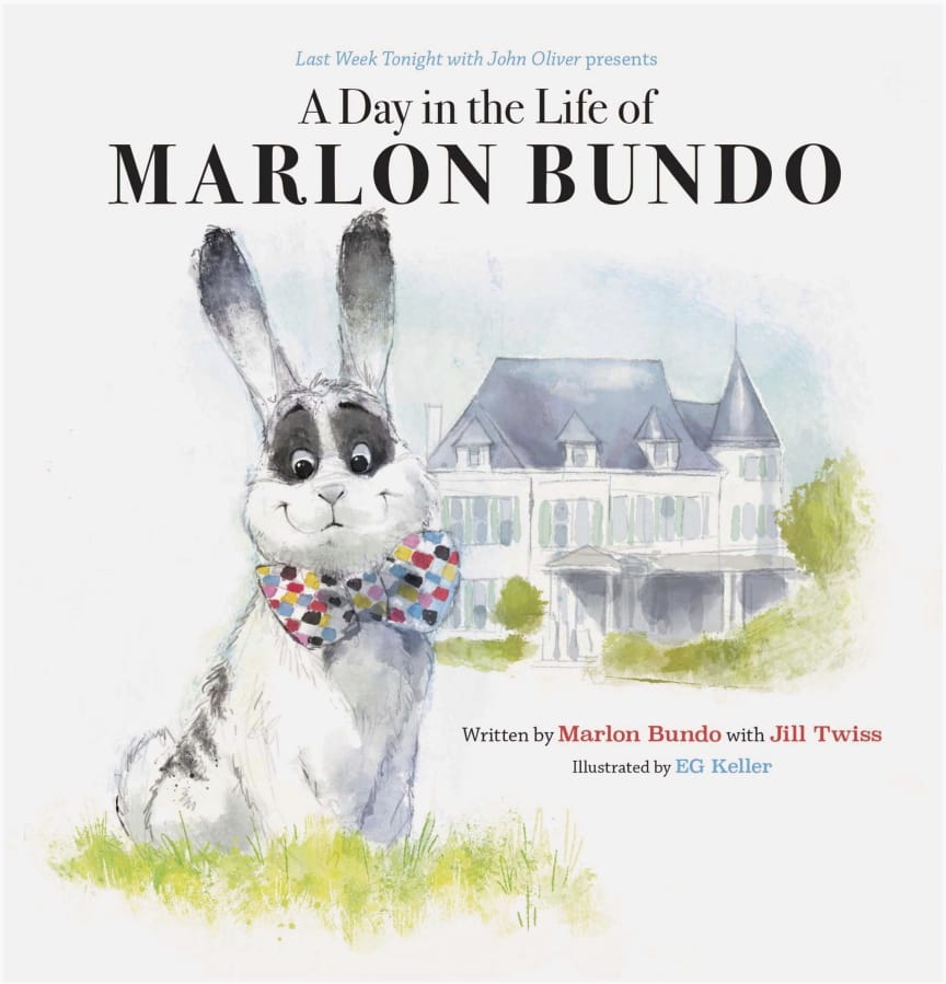 This cover image released by Chronicle Books shows &quot;Last Week Tonight With John Oliver Presents A Day in the Life of Marlon Bundo,&quot; written by Marlon Bundo with Jill Twiss and illustrated by EG Keller. The book was among the top 10 challenged books in 2019, according to the American Library Association.