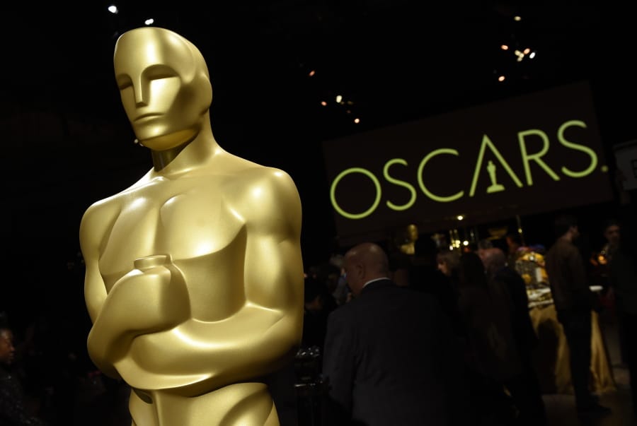 FILE - In this Friday, Feb. 15, 2019, file photo, an Oscar statue is pictured at the press preview for the 91st Academy Awards Governors Ball in Los Angeles. Movies that debuted on a streaming service without a theatrical run will be eligible for the Oscars, but only this year. The Academy of Motion Pictures Arts and Sciences on Tuesday announced the change for the 93rd Academy Awards as a response to how the coronavirus pandemic has impacted the film industry.