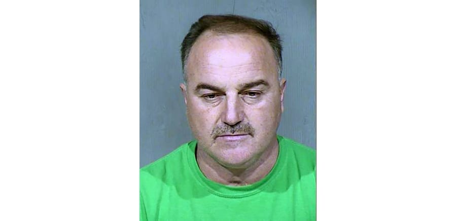 This undated booking photo provided by the Maricopa County Sheriff&#039;s Office shows Ali Yousif Ahmed Al-Nouri, an Iraqi man who has been arrested in Arizona as part of an extradition request made by the Iraqi government, which charged him with murder in the 2006 shooting deaths of two police officers in Fallujah. A court hearing for Ahmed is scheduled Tuesday, Feb. 4, 2020, in Phoenix.