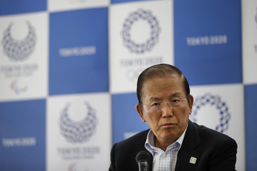 Toshiro Muto, CEO of the 2020 Tokyo Olympics organizing committee, acknowledged he can&#039;t guarantee the games can go forward next year. The Olympics were postponed last month with a new opening just under 16 months away. (AP Photo/Jae C.