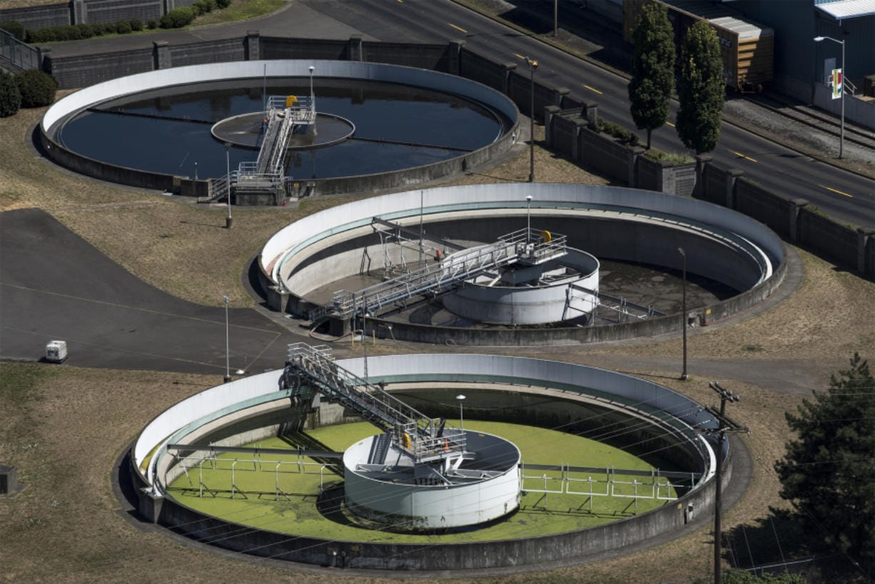 The city of Vancouver Westside Wastewater Treatment Plant, seen in July, is one of two local wastewater treatment facilities collecting samples of wastewater to send for testing for signs of the coronavirus.