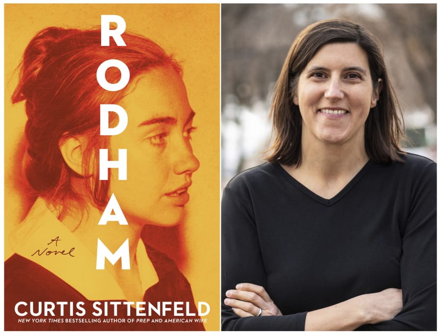 This combination of photos shows the cover art for &quot;Rodham,&quot; a novel by Curtis Sittenfeld, left, and a portrait of Sittenfeld.