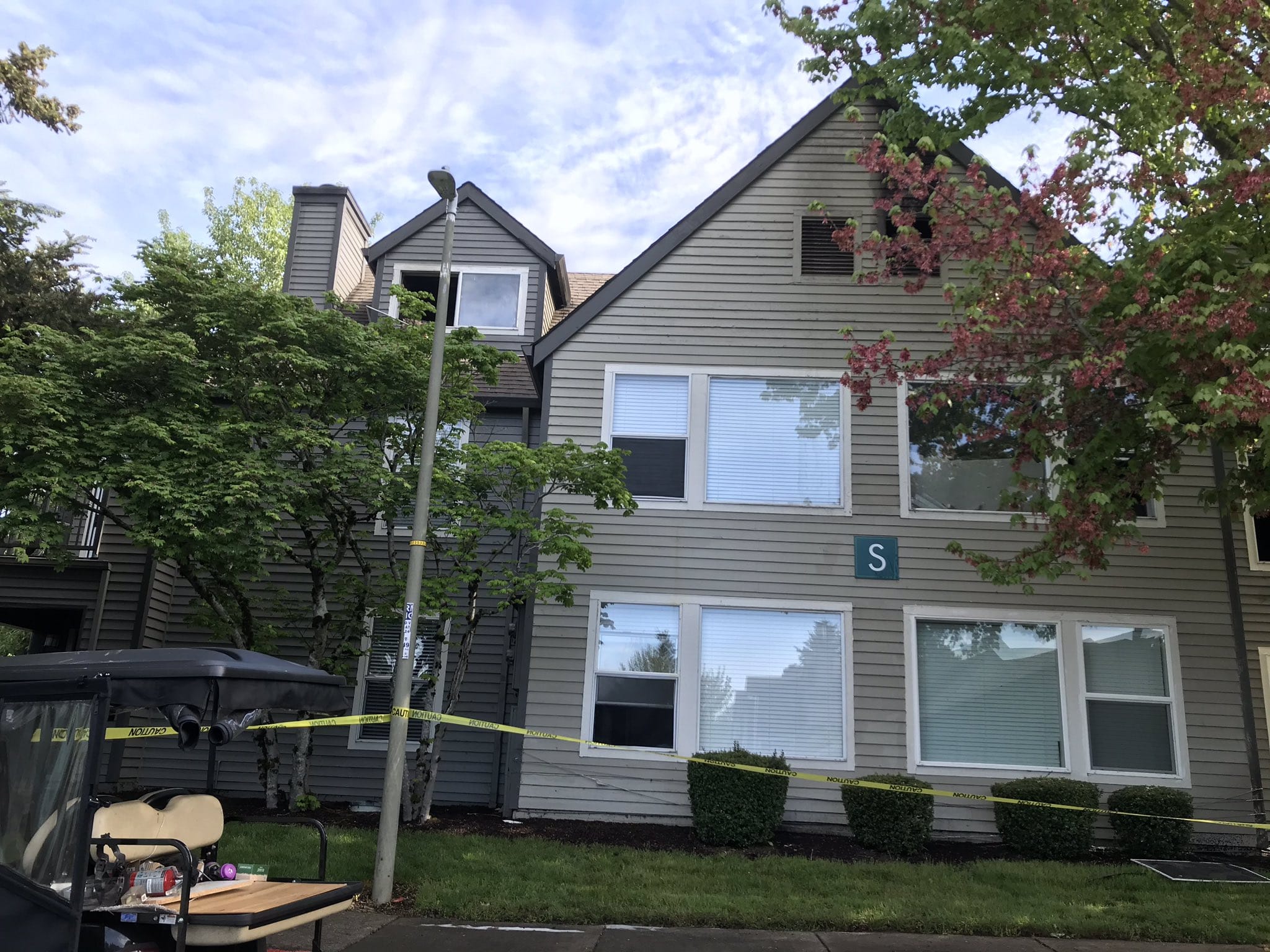 A two-alarm fire early Monday morning damaged an apartment complex in east Vancouver and displaced families in eight units, according to the Vancouver Fire Department.