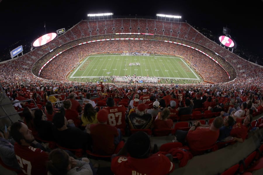 Arrowhead Stadium in Kansas City, Mo. The Chiefs will open defense of their Super Bowl championship by hosting Houston on Sept. 10 in the NFL&#039;s annual kickoff game -- pending developments in the coronavirus pandemic, of course.