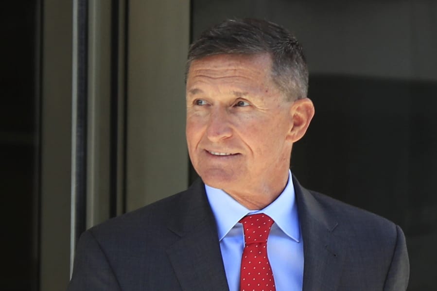 FILE - In this July 10, 2018, file photo, former Trump national security adviser Michael Flynn leaves the federal courthouse in Washington, following a status hearing.