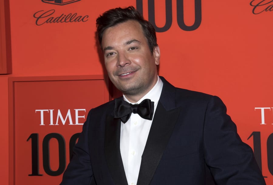 FILE - In this April 23, 2019 file photo, Jimmy Fallon attends the Time 100 Gala in New York.