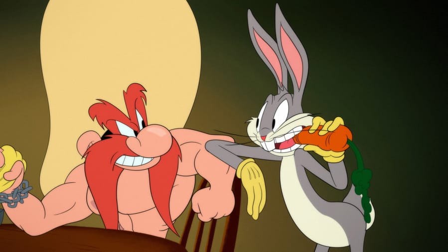 Yosemite Sam (left) and Bugs Bunny in a scene from &quot;Looney Tunes Cartoons.&quot; (Warner Bros.