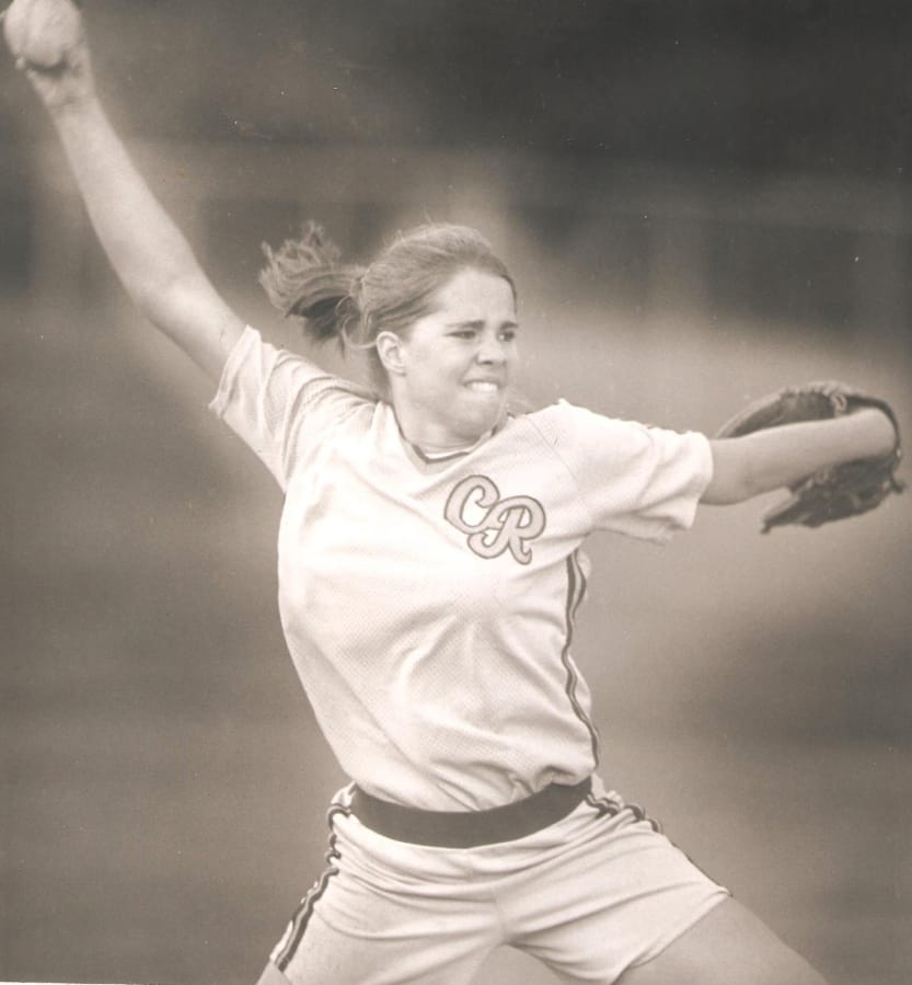 Jaime Williams pitches in a 1993 game for Columbia River.