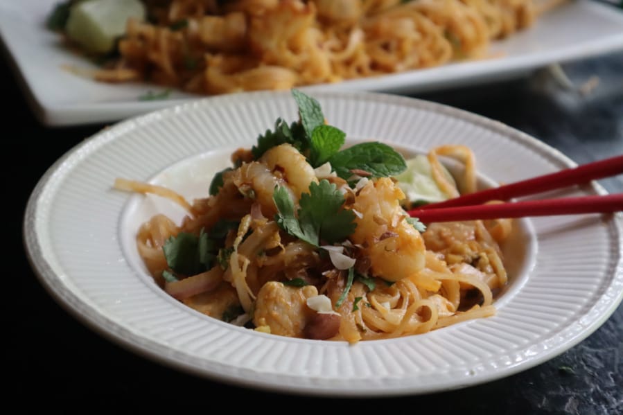 Pad Thai has a long list of ingredients, but if you prep beforehand, it comes together quickly.