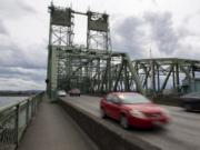 Motorists cross the Interstate 5 Bridge from Portland into Vancouver. Bridge traffic levels declined sharply during the first weeks of the coronavirus pandemic, but they&#039;ve begun to recover -- and traffic officials say commuters should still plan for severe congestion in September when the northbound bridge span will close for maintenance for up to nine days.