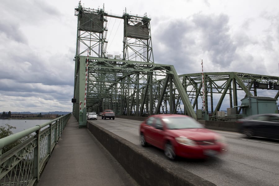 Motorists cross the Interstate 5 Bridge from Portland into Vancouver. Bridge traffic levels declined sharply during the first weeks of the coronavirus pandemic, but they&#039;ve begun to recover -- and traffic officials say commuters should still plan for severe congestion in September when the northbound bridge span will close for maintenance for up to nine days.