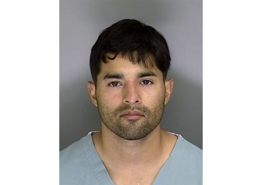 In this Sunday, June 7, 2020, booking mugshot courtesy Santa Cruz Sheriff&#039;s Office shows 32-year-old suspect Steven Carrillo, an active-duty U.S. Air Force sergeant arrested on suspicion of fatally shooting Santa Cruz Sheriff&#039;s Sgt. Damon Gutzwiller, 38, and wounding two other officers Saturday.