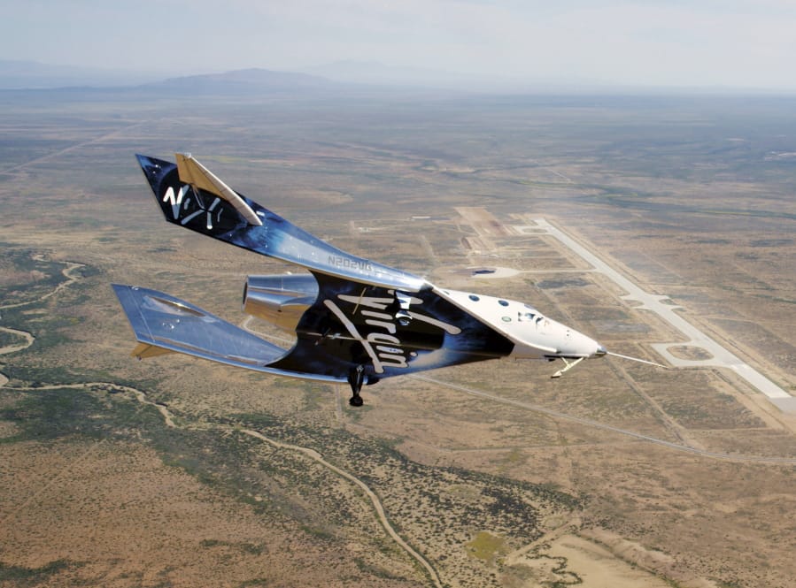 The SpaceshipTwo Unity flies free in New Mexico airspace for the first time on May 1. Founder Richard Branson is the only one of the three billionaires planning to launch himself -- from New Mexico, hopefully, by year&#039;s end -- before putting customers aboard.