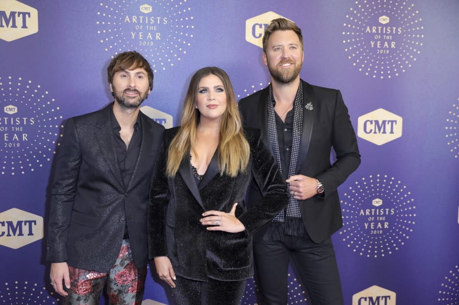 Dave Haywood, from left, Hillary Scott, and Charles Kelley of Lady Antebellum now known as Lady A.
