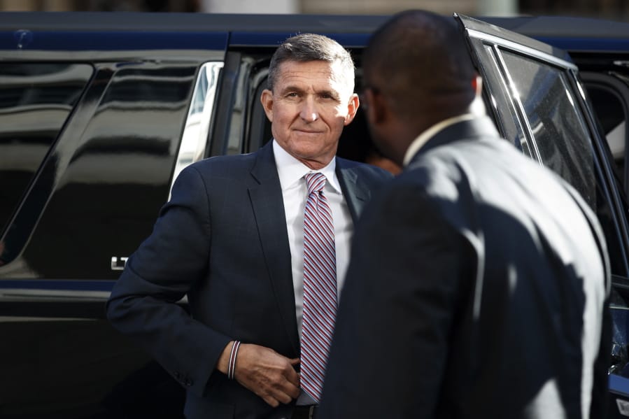 FILE - In this Dec. 18, 2018, file photo, President Donald Trump&#039;s former National Security Advisor Michael Flynn arrives at federal court in Washington. A former federal judge appointed to review the Justice Department&#039;s motion to dismiss criminal charges against ex-national security Michael Flynn has found that the government&#039;s request should be denied because there is &quot;clear evidence of a gross abuse of prosecutorial power.&quot;  Former U.S.