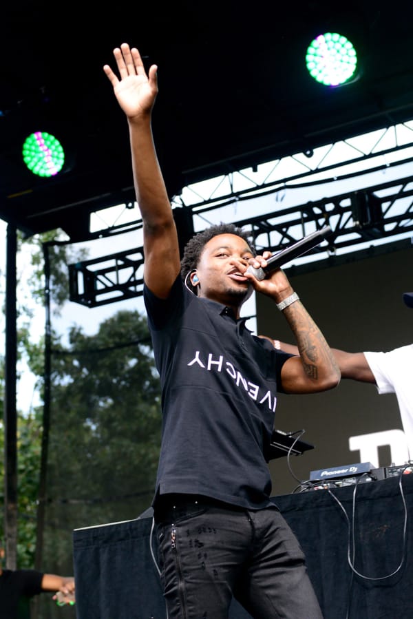 Roddy Ricch performs onstage in August 2019 during Made In America at Benjamin Franklin Parkway in Philadelphia.