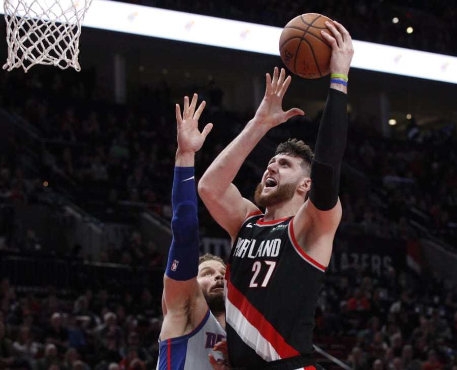Portland Trail Blazers center Jusuf Nurkic was averaging 15.6 points and 10.4 rebounds per game before suffering a broken leg last season.