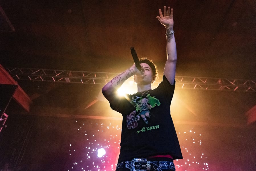 Rapper Lil Mosey performs live on stage during the Northsbest Festival at the Showbox SoDo on April 27, 2019, in Seattle.