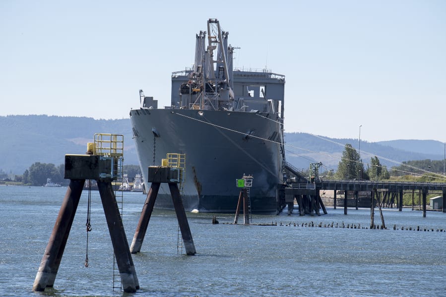 The USNS Brittin will be docked at the Port of Vancouver for 90 days as it undergoes routine maintenance and inspection.