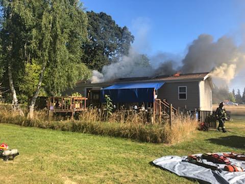 A house fire at 8902 N.E. 119th St.