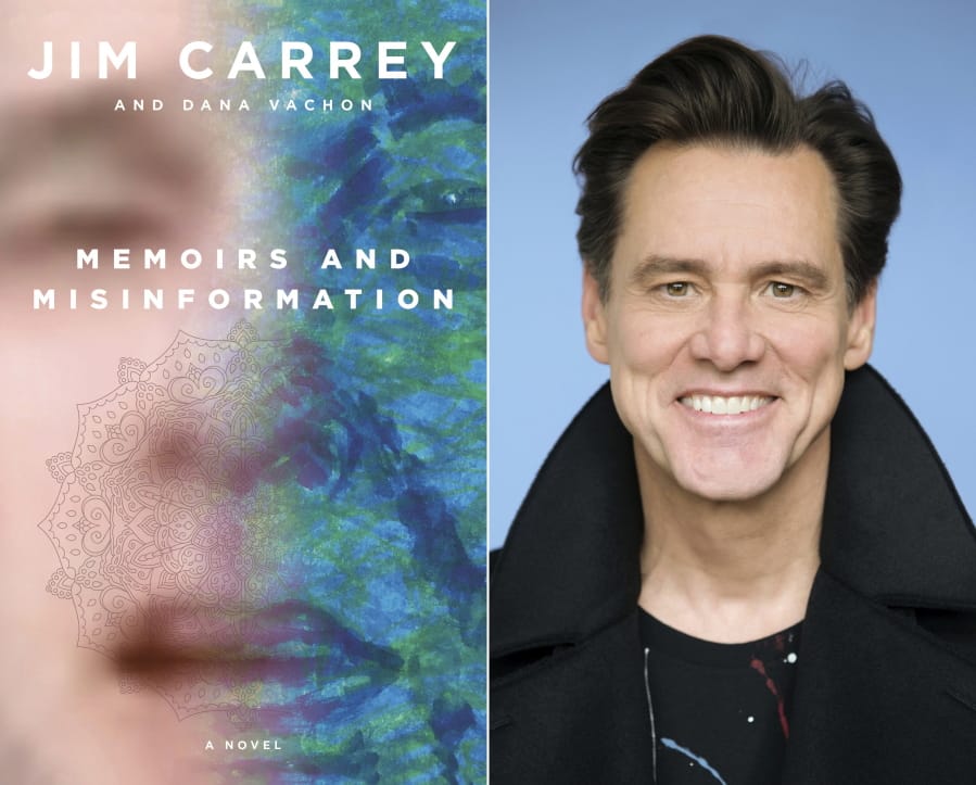 This combination photo shows the cover of &quot;Memoirs and Misinformation,&quot; left, and a portrait of author-actor Jim Carrey. The book is the latest reinvention of the 58-year-old star of &quot;Ace Ventura: Pet Detective,&quot; &quot;The Mask,&quot; &quot;Eternal Sunshine of the Spotless Mind&quot; and &quot;The Truman Show.&quot; After veering into painting and political cartoons, it&#039;s Carrey&#039;s debut novel.