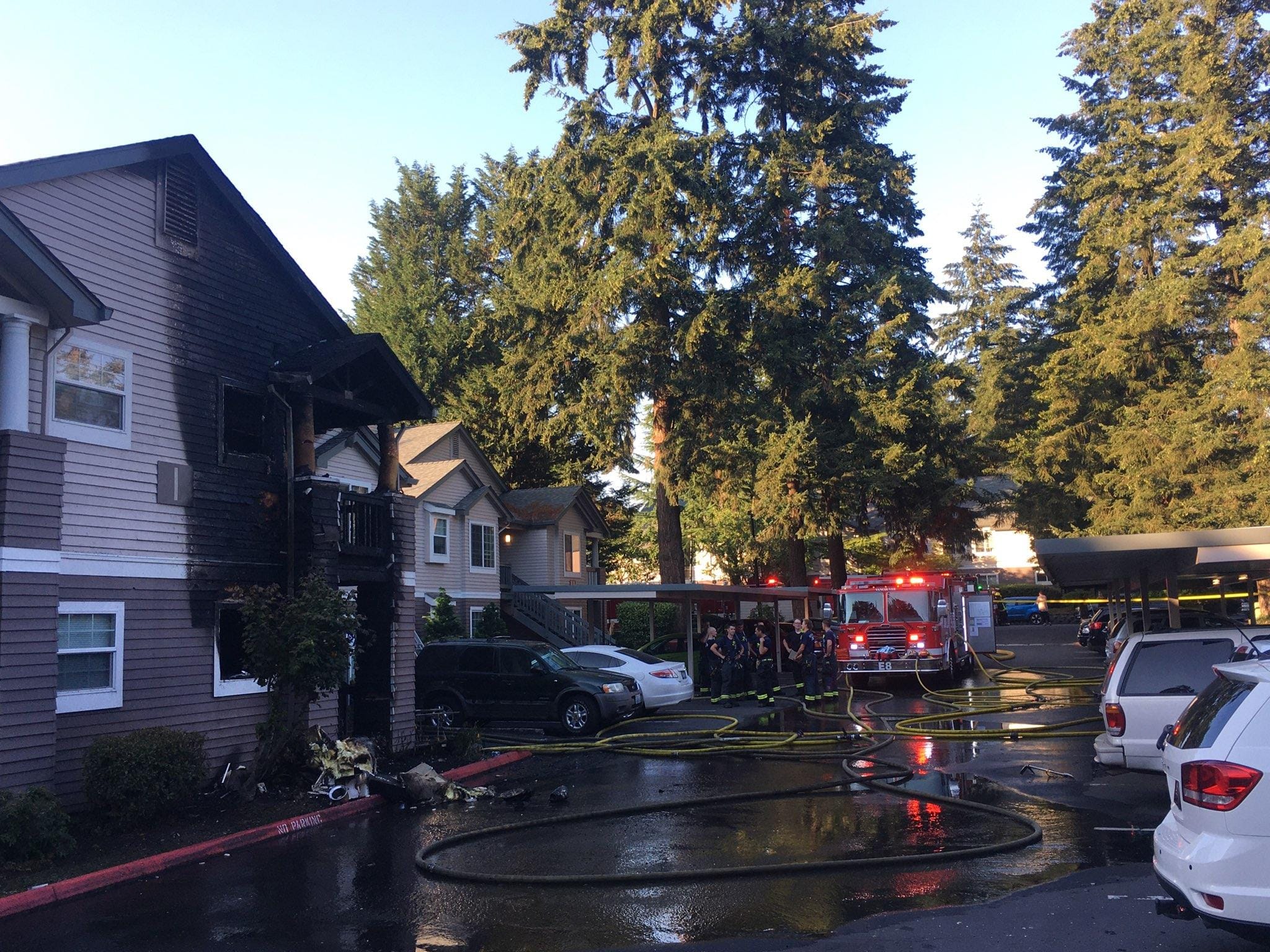Several people were injured in an apartment fire Wednesday night in east Vancouver.