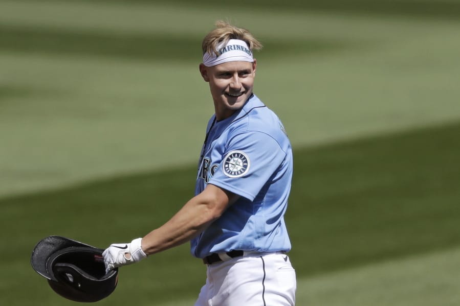 Seattle Mariners&#039; Jarred Kelenic, acquired in the trade with the New York Mets for Robinson Cano, is looked at as a key piece to rebuilding in Seattle for the future.