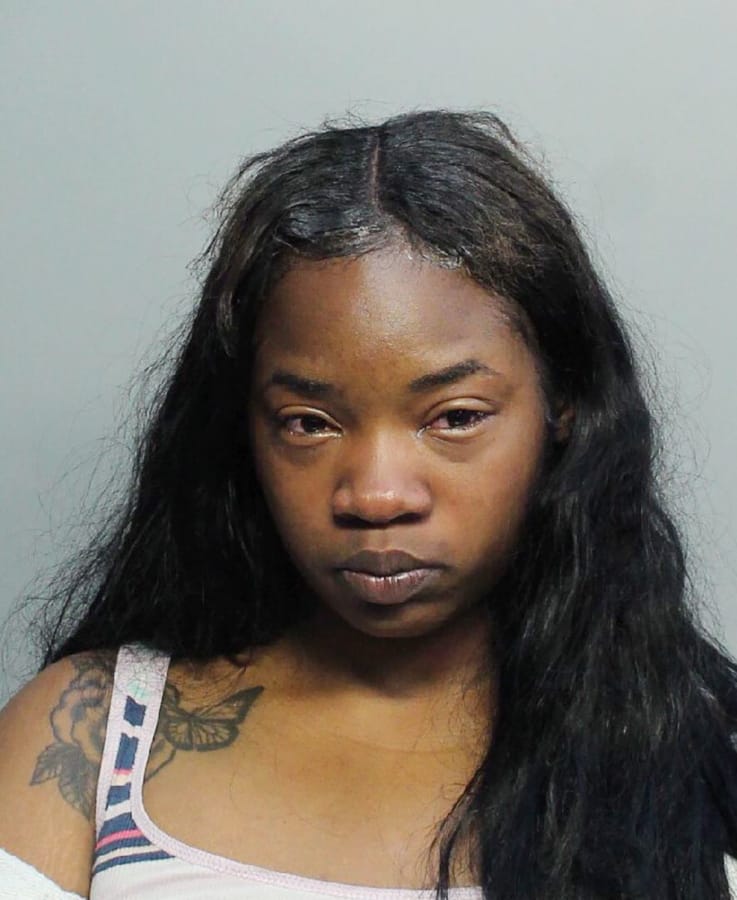 The booking photo released by the Miami-Dade Police Department shows Paris Anderson on Wednesday, July 1, 2020.  Anderson was arrested following an altercation with a Miami-Dade police officer at Miami International Airport in Miami. The police officer was relieved of duty.