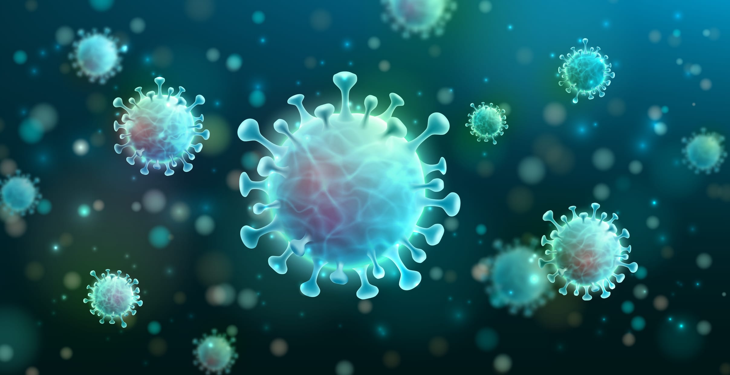 Vector of Coronavirus 2019-nCoV and Virus background with disease cells. COVID-19 Corona virus outbreaking and Pandemic medical health risk concept.