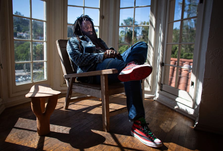 Tremaine Emory, a creative director and designer, at his Los Angeles home. Emory&#039;s streetwear clothing brand tells the story of the Black experience in America.