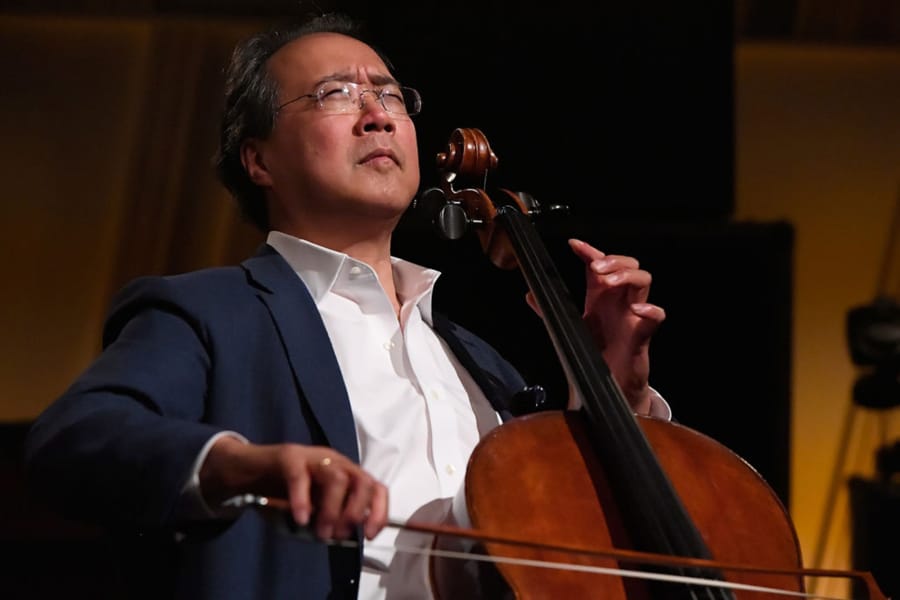 Yo-Yo Ma performs June 25, 2018, on SiriusXM&#039;s Symphony Hall hosted by David Srebnik at SiriusXM Washington D.C. Studios.