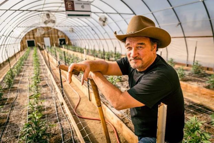 Jim Belushi showcases his Oregon cannabis farm and products on his new TV show, &quot;Growing Belushi,&quot; which premiered Wednesday.