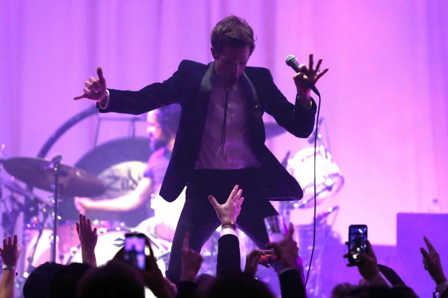 Brandon Flowers of The Killers performs onstage during the 27th annual Elton John AIDS Foundation Academy Awards Viewing Party sponsored by IMDb and Neuro Drinks celebrating EJAF and the 91st Academy Awards on Feb. 24, 2019 in West Hollywood, Calif.