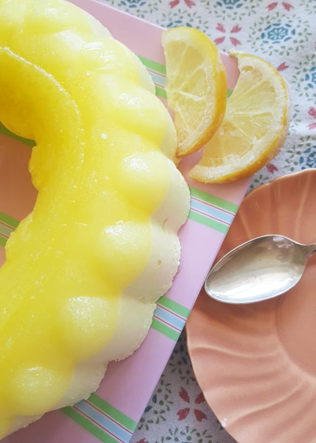 Pucker up! This sweet-tart gelatin mold uses lemon Jell-O, limeade concentrate, whipped topping and mini-marshmallows.