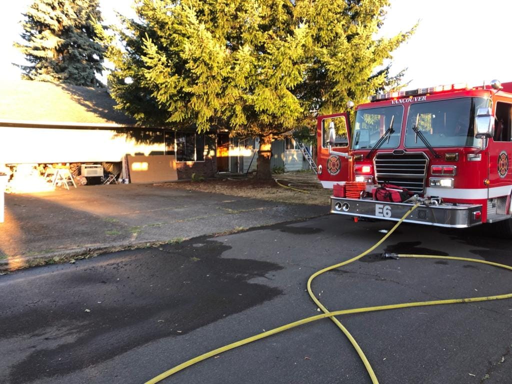 Vancouver firefighters quickly extinguished an attic fire at a house in the Five Corners area Friday evening.