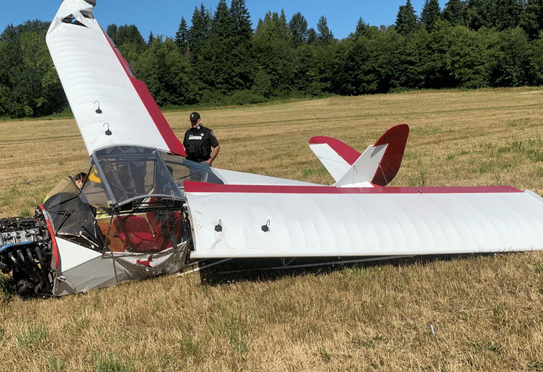 A small plane crashed in Clark County on Friday morning but the pilot was not seriously injured.