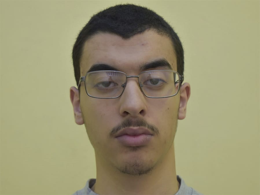 Undated file photo issued by Greater Manchester Police, of Hashem Abedi, younger brother of the Manchester Arena bomber Salman Abedi.  The brother of the suicide bomber who set off an explosion that killed 22 people and injured hundreds at a 2017 Ariana Grande concert in Manchester, England, has been sentenced Thursday Aug. 20, 2020, to a minimum of 55 years.