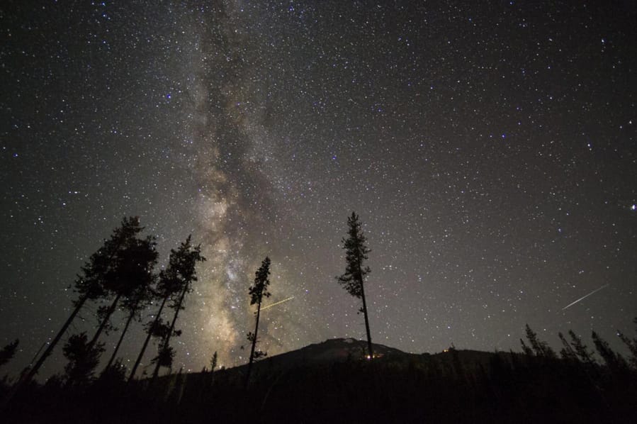 A portion of the Milky Way is seen Aug. 22 over Mount Bachelor in Oregon.