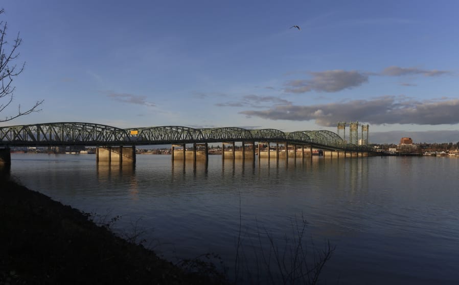 The Interstate Bridge is seen looking north from the Oregon side in 2017.
