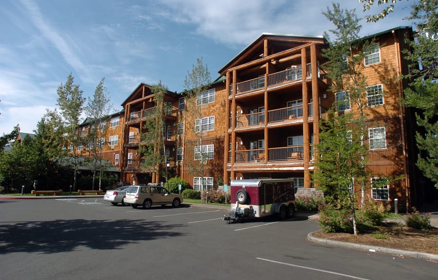 Heathman Lodge in Vancouver has become a temporary home for seniors who had to evacuate their assisted living facility in Silverton, Ore., because of a wildfire.