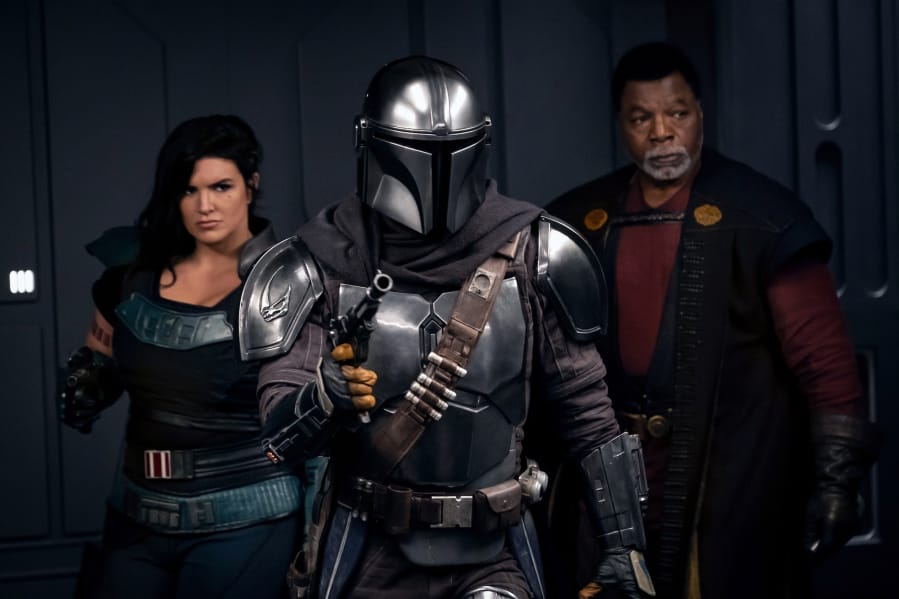Gina Carano, Pedro Pascal and Carl Weathers star in Season 2 of &quot;The Mandalorian.&quot; (Disney+/TNS)