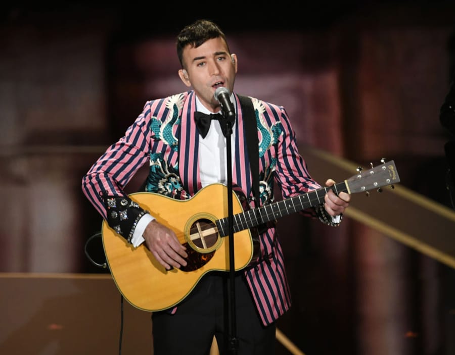 Recording artist Sufjan Stevens performs in 2018 onstage during the 90th Annual Academy Awards at the Dolby Theatre at Hollywood &amp; Highland Center in Hollywood, Calif.